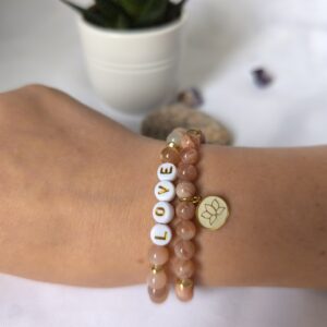Bracelet en Pierre de Lune Love