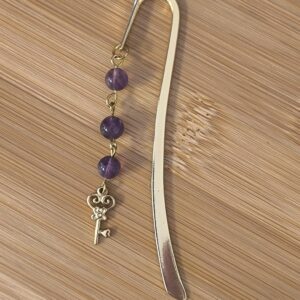 Marque page clé en Améthyste