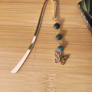 Marque page papillon et apatite, créé par Main de Crystal